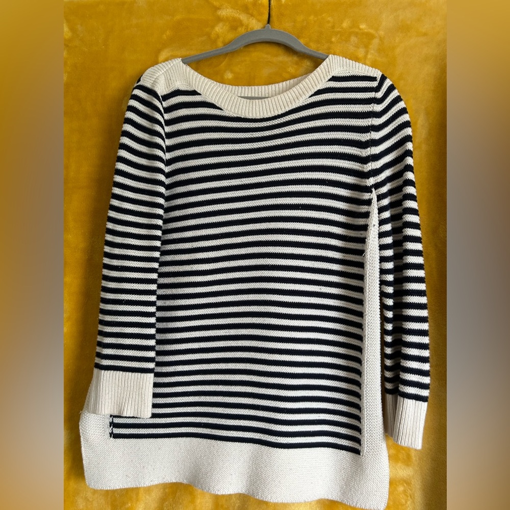 Blue and White Sweater